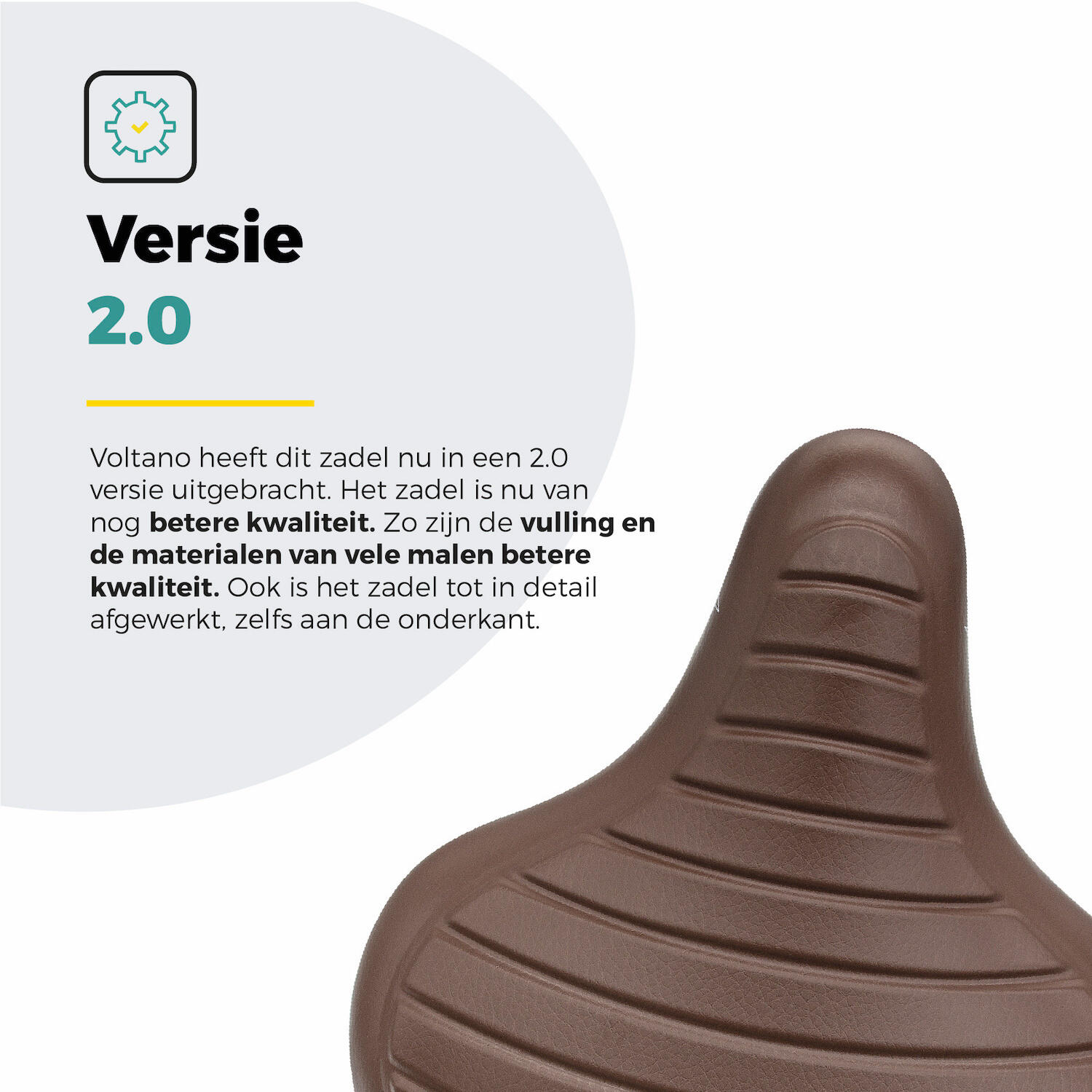 Voltano Drifter Fietszadel Wave 2.0 - Bruin 7/7