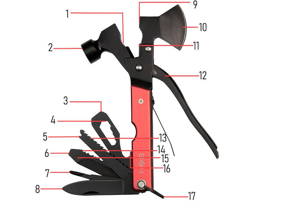 Multitool wielofunkcyjny 17 funkcji