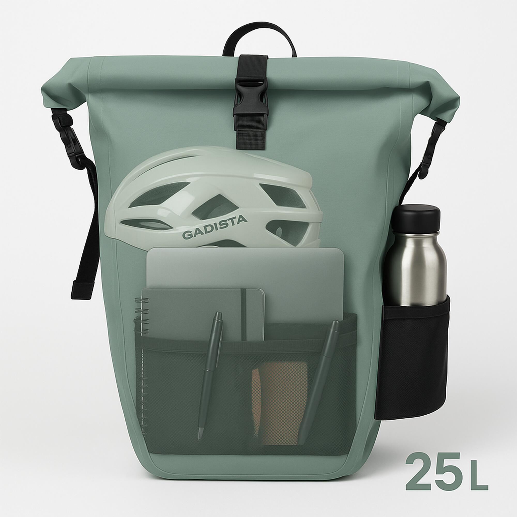 Alforja para bici, portaequipajes, mochila, bandolera - 25L -  IPX6 1/4