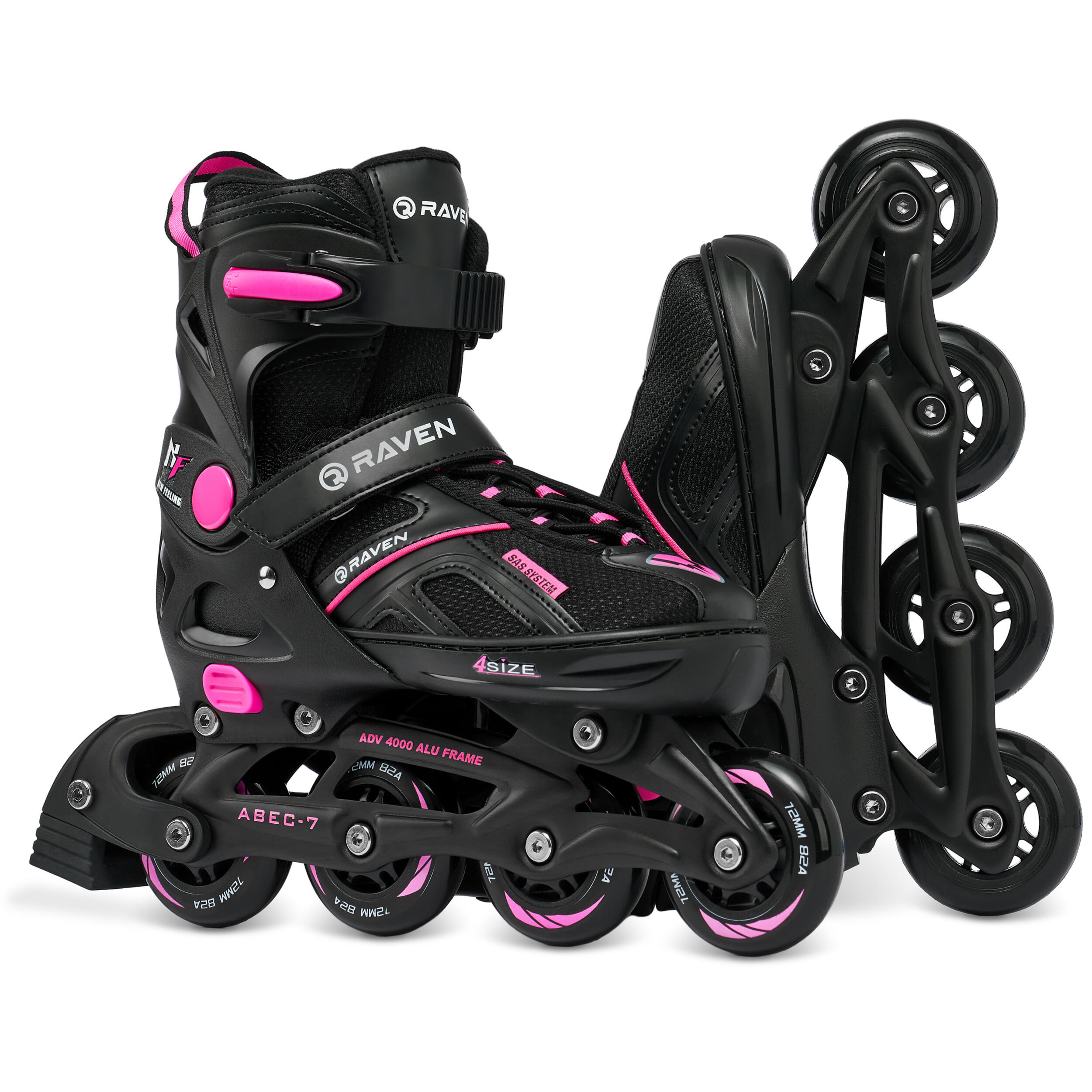 Patins de rodas ajustáveis Raven Pulse 2 em 1 2/5
