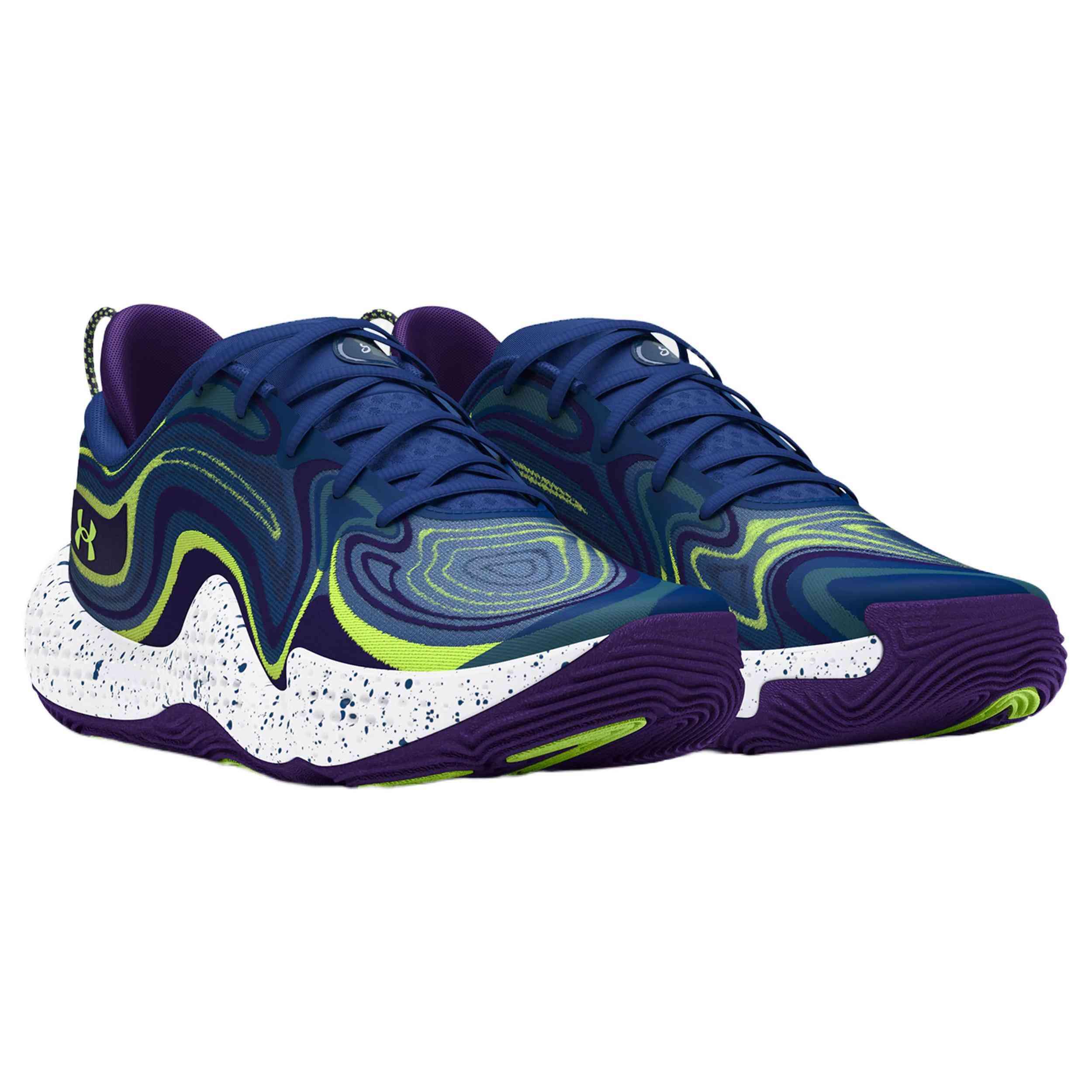 Chaussures de basket-ball Under armour modèle 3028340-400 pour unisexe 3/5