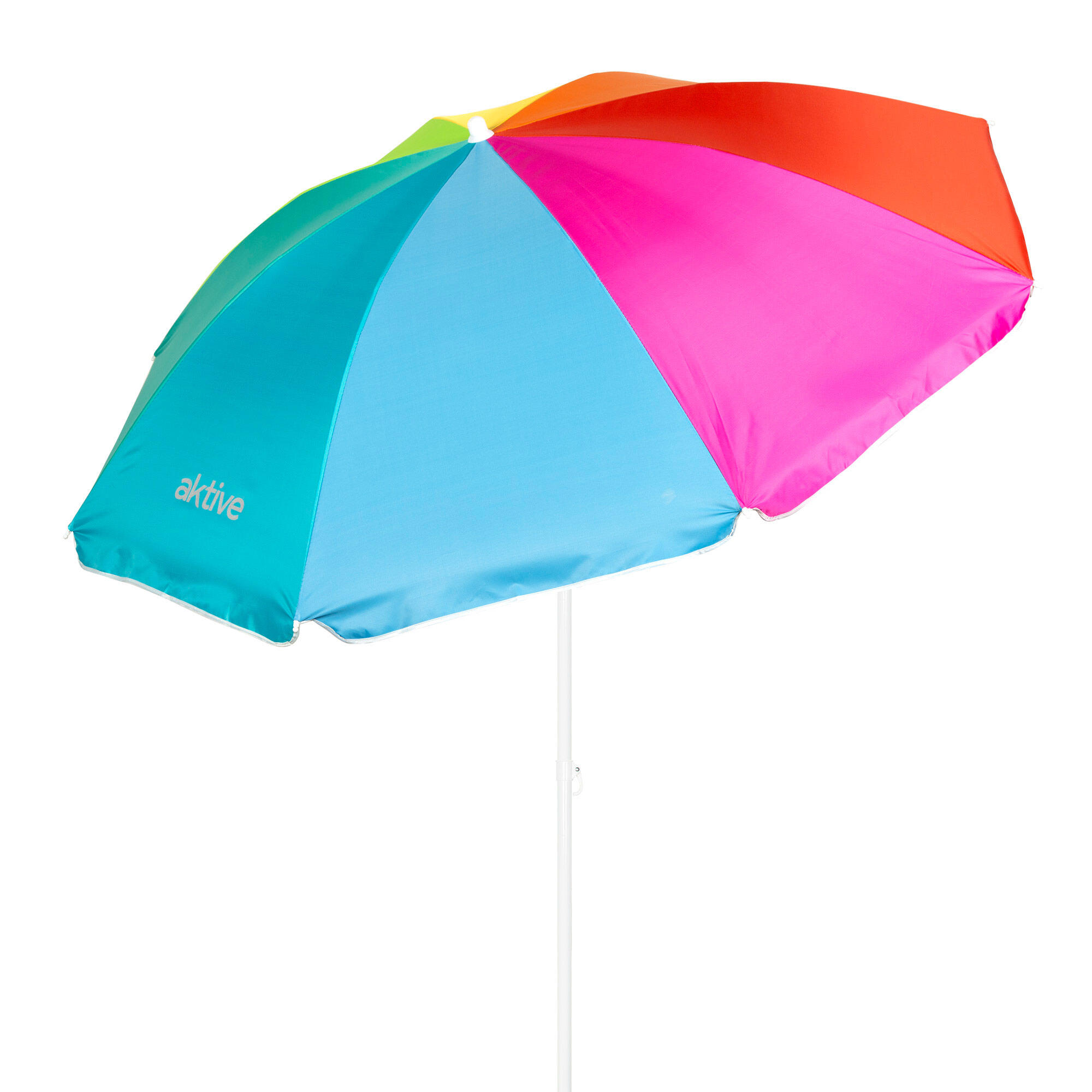 Aktive guarda-sol de praia 8 varetas 180 cm multicolorido
