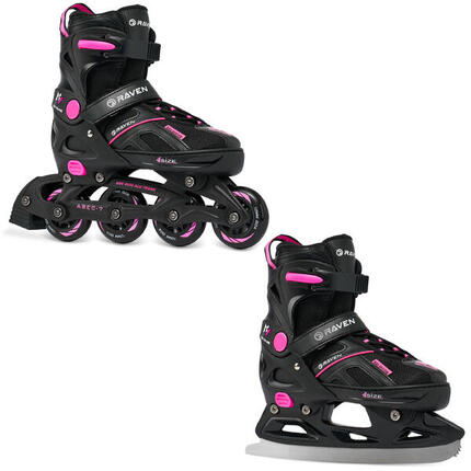 Patines Ajustables 2en1 Pulse Blanco/Rosa