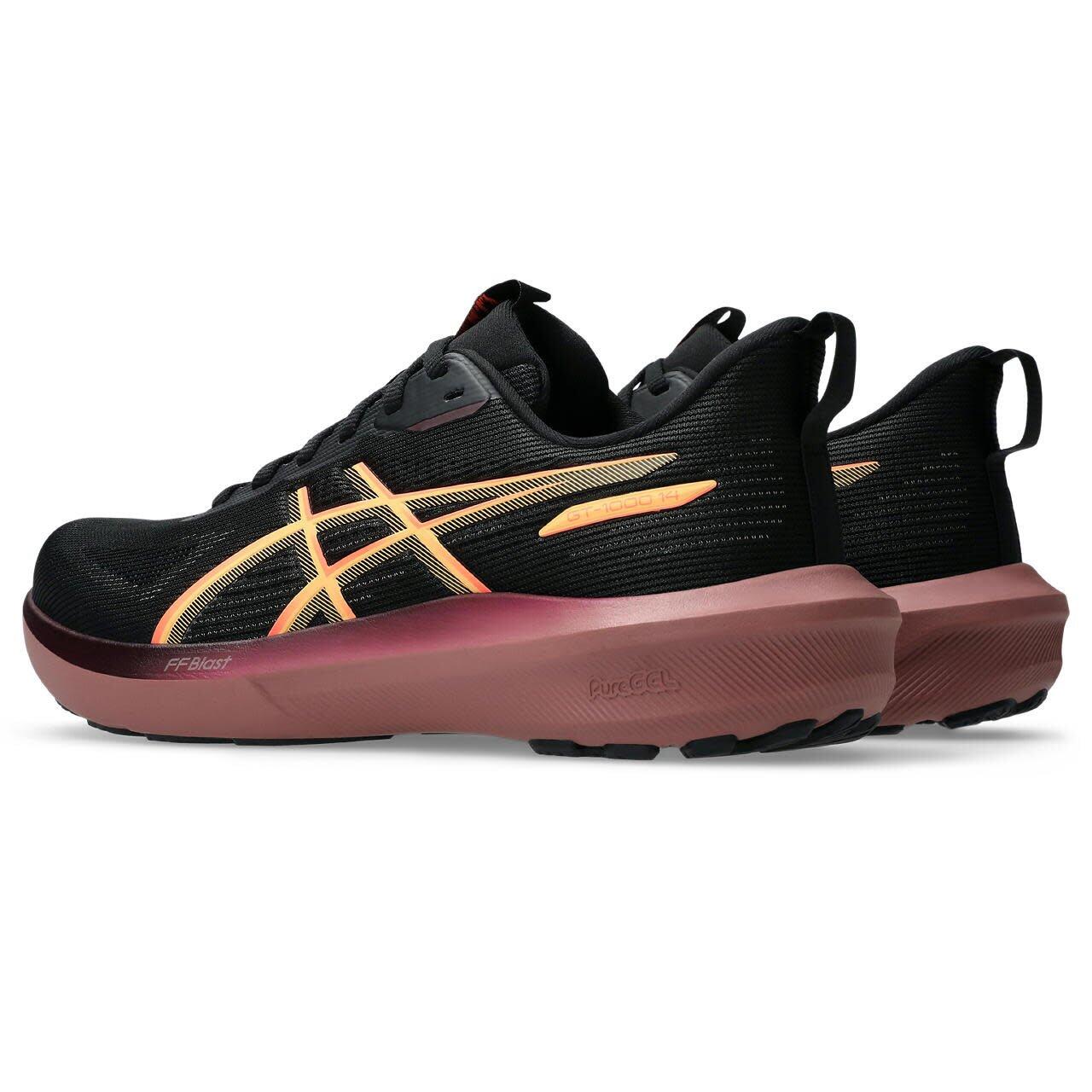 Chaussures De Running Femme - ASICS GT-1000 14 W - Black/Coral 6/6