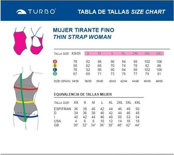 Einteiliger Damen-Badeanzug Turbo Mujer 2/2
