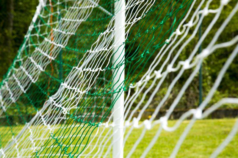 Rede de futebol de 11 de 3 mm - branco e verde - 7,32 x 2,44 x 2 x 2 m