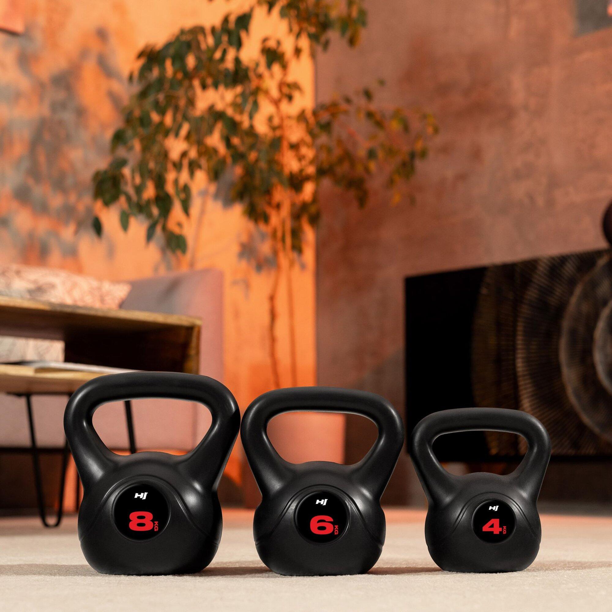 Kettlebell en vinyle pour l'entraînement de force Hop-Sport HS-PB008KB 8kg 4/5