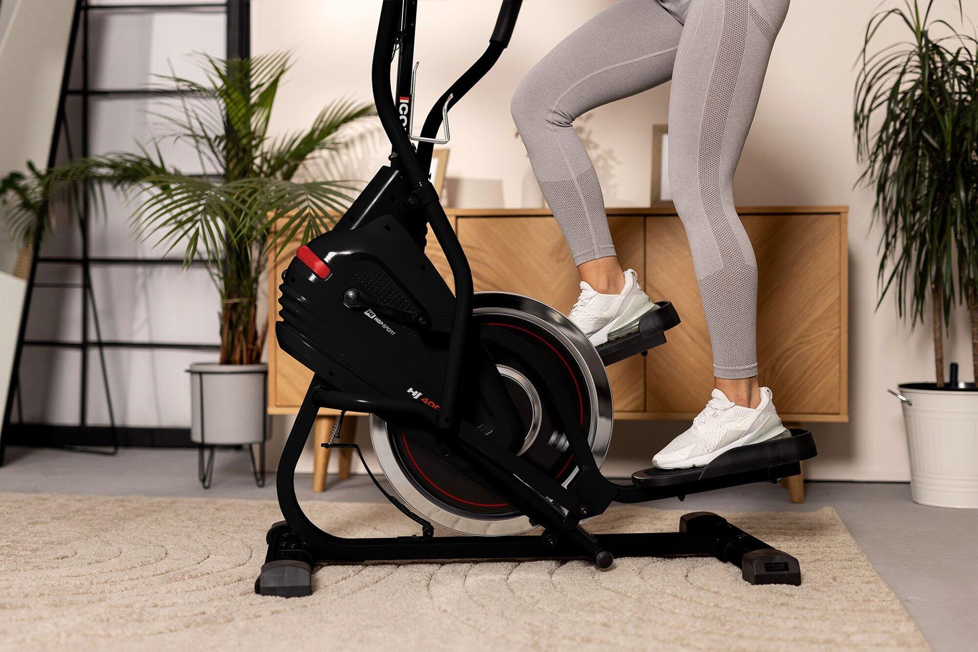 Vélo elliptique climber stepper magnétique Hop-Sport HS-400B Icon, Noir 5/7