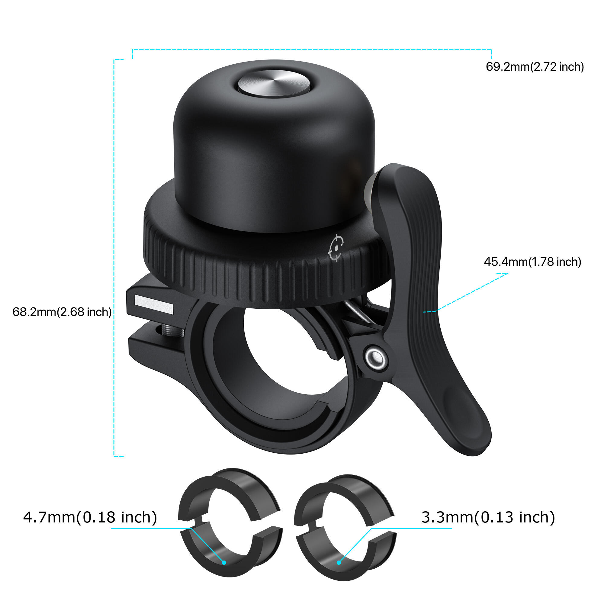 Sonnette de vélo intelligente universelle Mitag avec traceur intégré 3/7