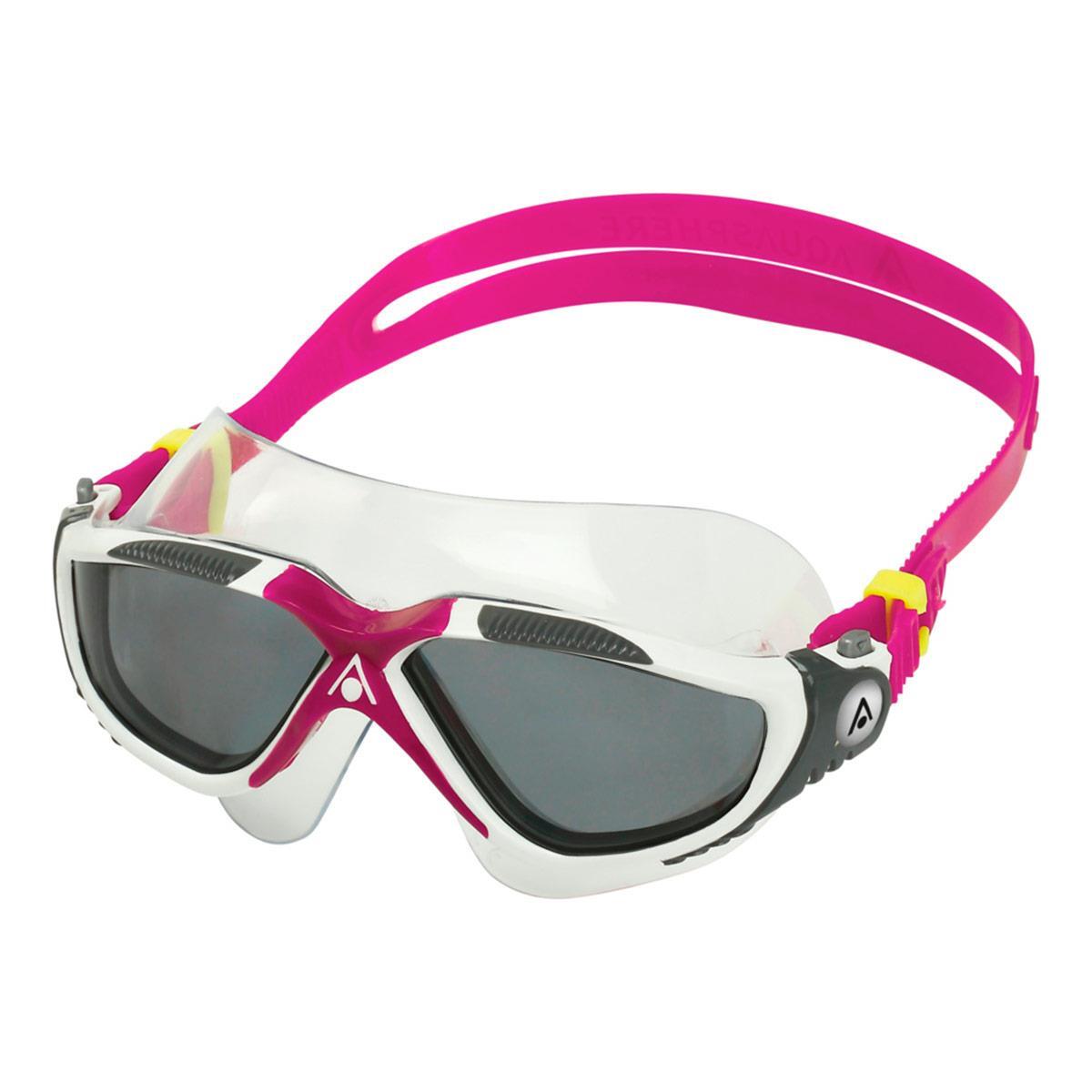 AQUA SPHERE Aqua Sphere Vista Smoke Lens Goggles - White/ Raspberry
