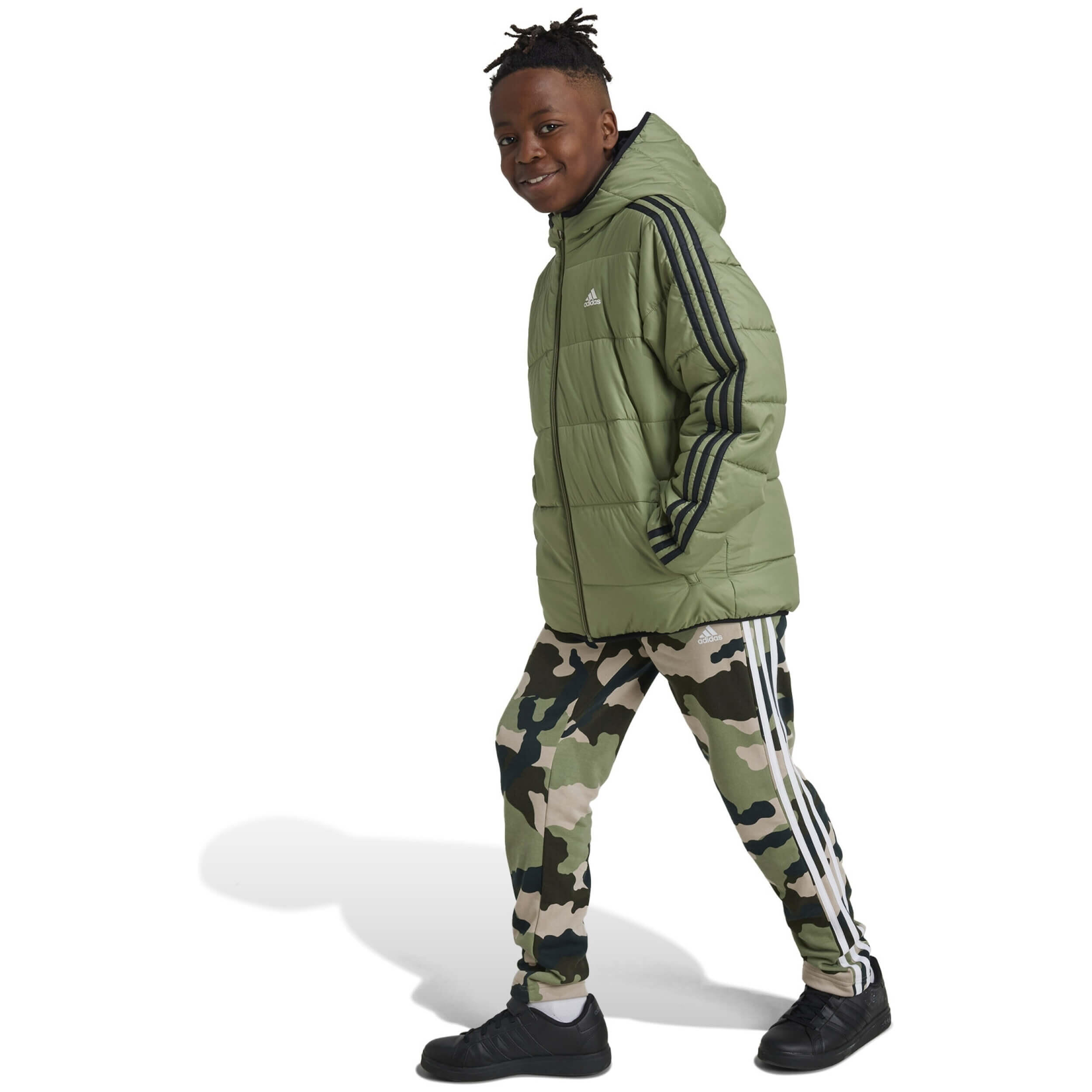 Giacca Adidas Ess 3S Pad per unisex ragazzi 4/5
