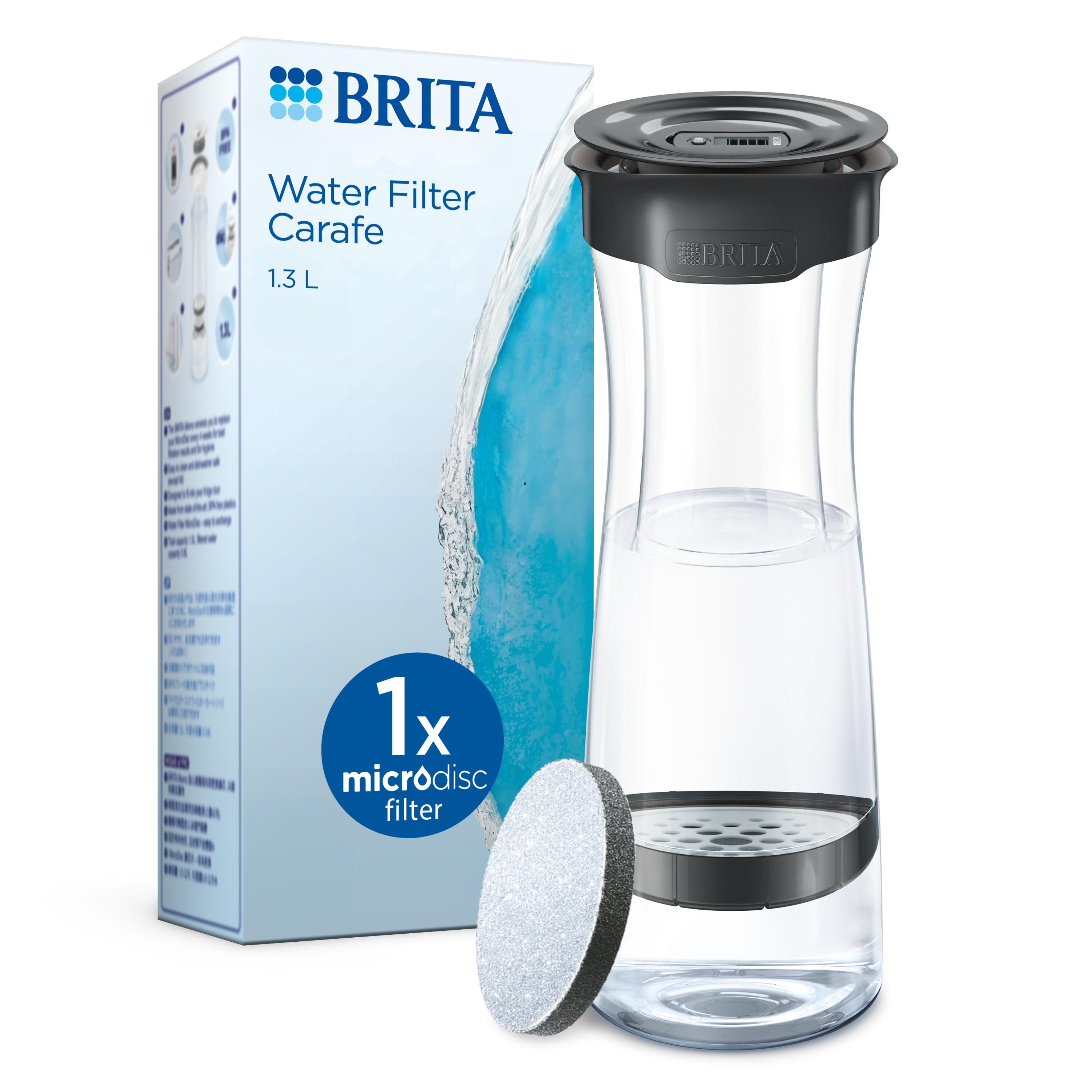 BRITA BRITA Waterfilterkaraf 1.3L Zwart inclusief 1 MicroDisc Single Unit