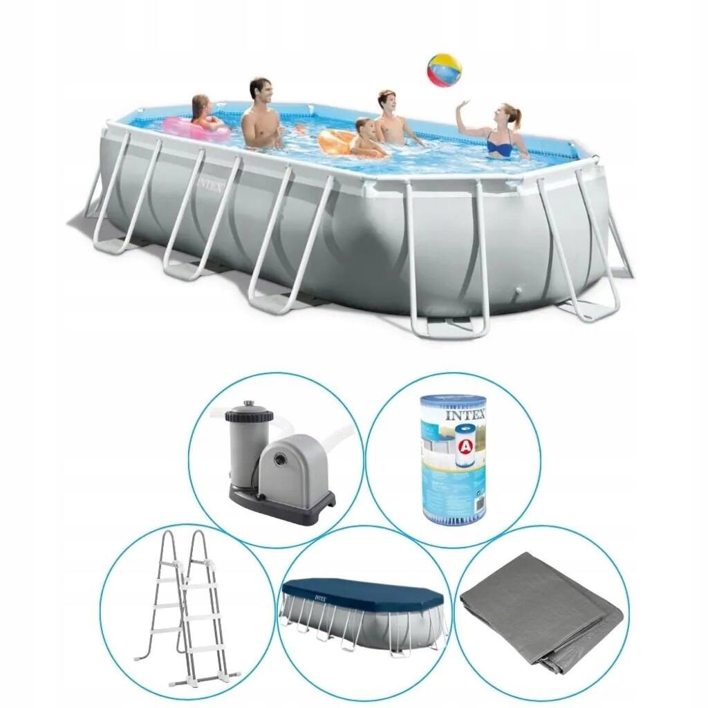 503 x 274 x 122 cm Intex Prism Frame Pool Set oval 7/7