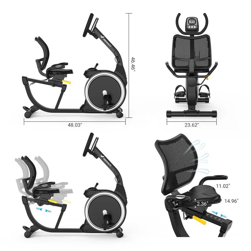Bicicleta orizontala MR-S19B1, Merach