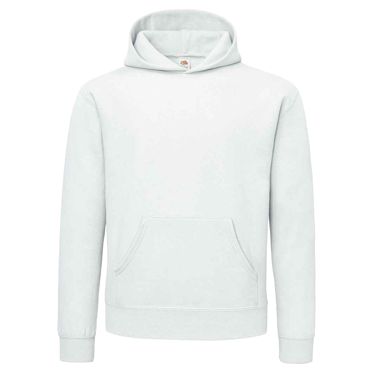 Fruit of the Loom Mens Supercotton Plain Hooded Sweatshirt
