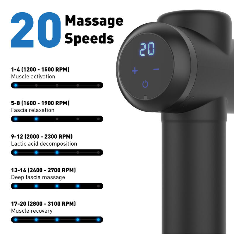 Pistolet de massage Northgun PRIME avec Tête en Bois - Massage Gun Professionnel