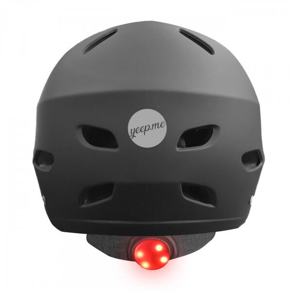 Casque YEEP.ME H.30 LED rechargeable S/M Gris - Vélo, Trottinette