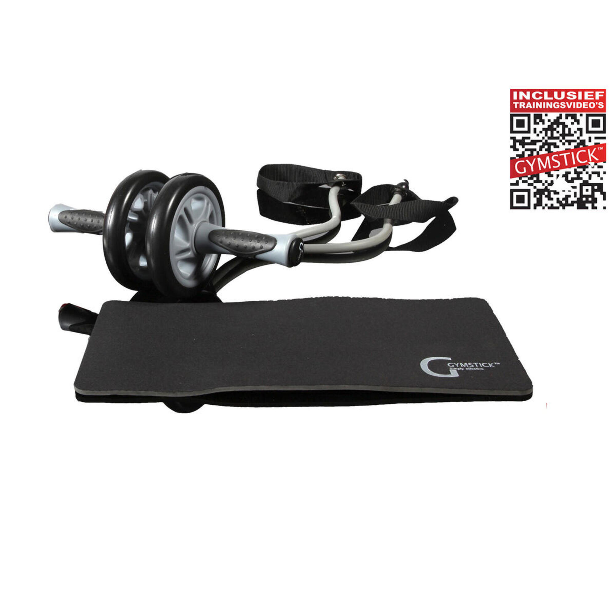 Gymstick - Roue De Garniture Double - Roue Abdominale - Noir - Taille Unique - Decathlon