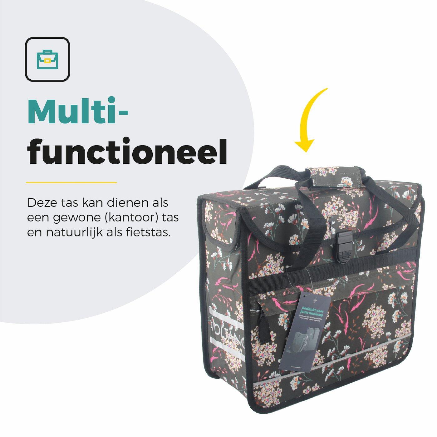 Voltano Voorgevormde Enkele Fietstas / Pakaftas - Pink Elegance - 17L 6/7