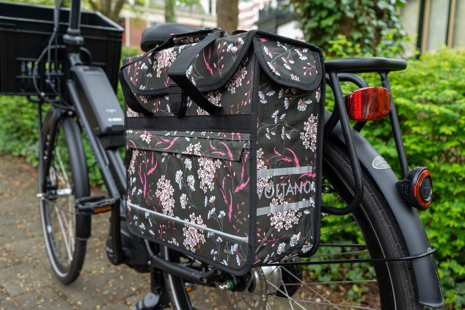 Voltano Voorgevormde Enkele Fietstas / Pakaftas - Pink Elegance - 17L 2/7