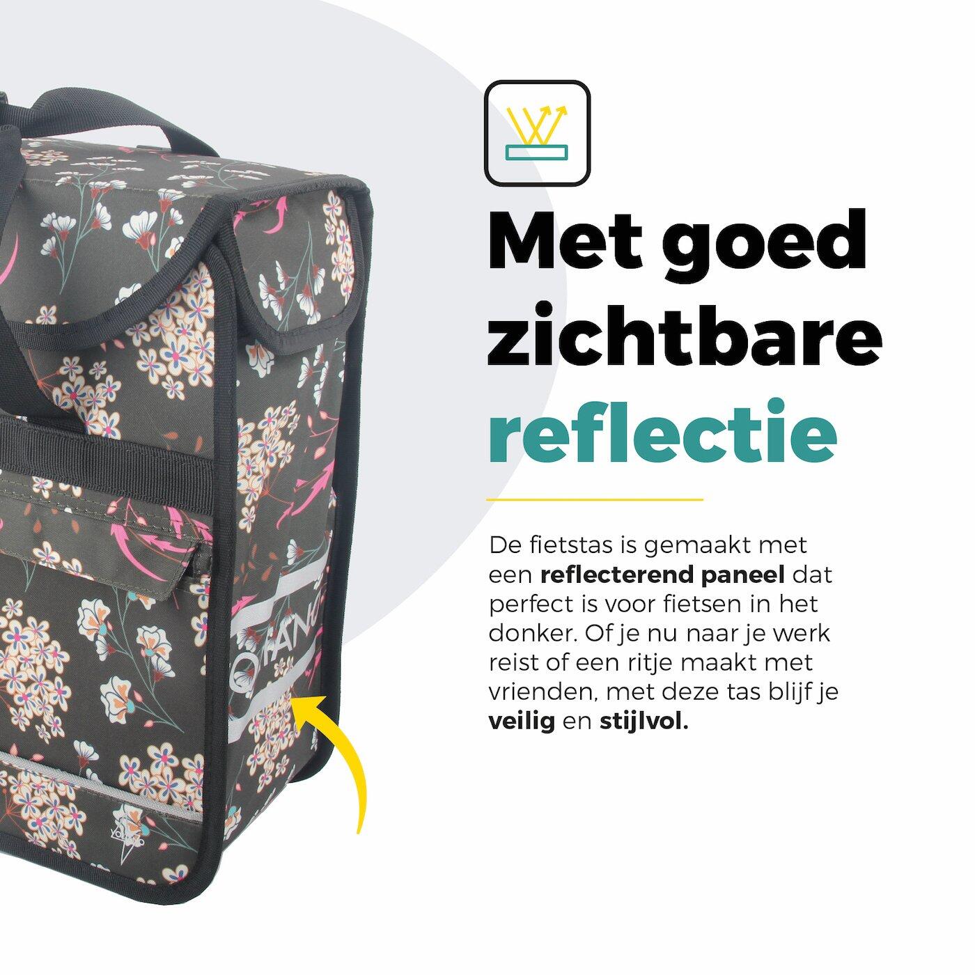 Voltano Voorgevormde Enkele Fietstas / Pakaftas - Pink Elegance - 17L 7/7