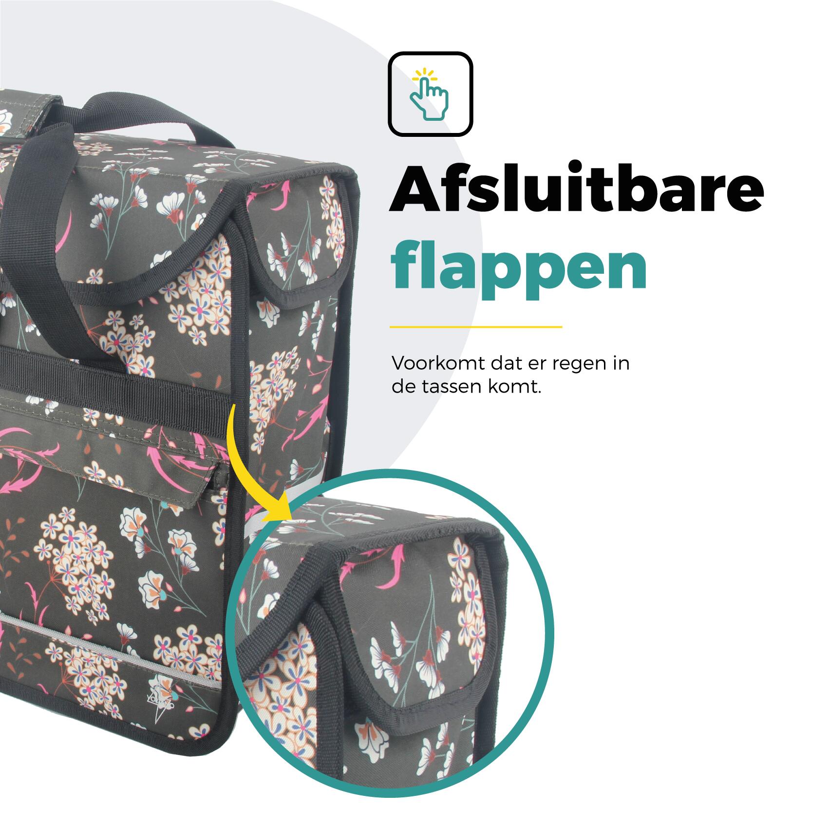 Voltano Voorgevormde Enkele Fietstas / Pakaftas - Pink Elegance - 17L 4/7