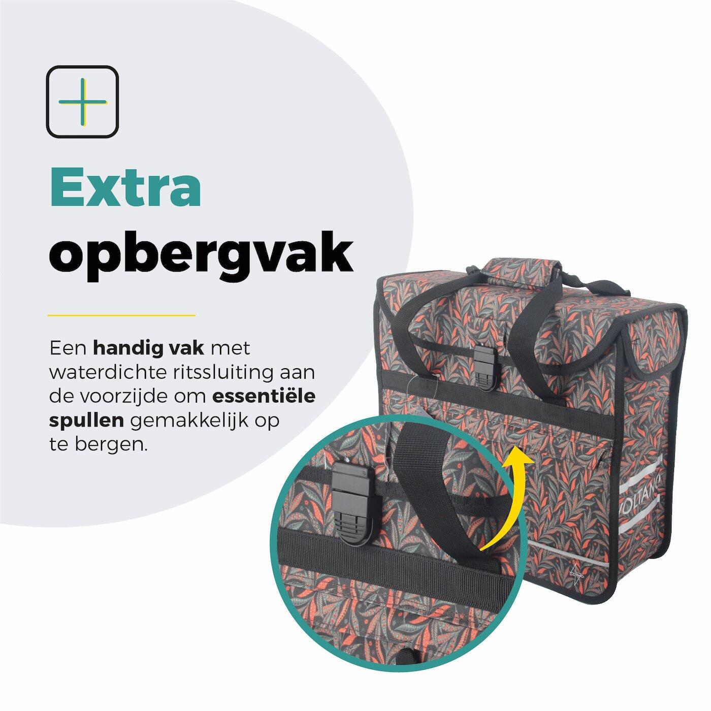 Voltano Voorgevormde Enkele Fietstas / Pakaftas - Crimson Leaf - 17L 6/7