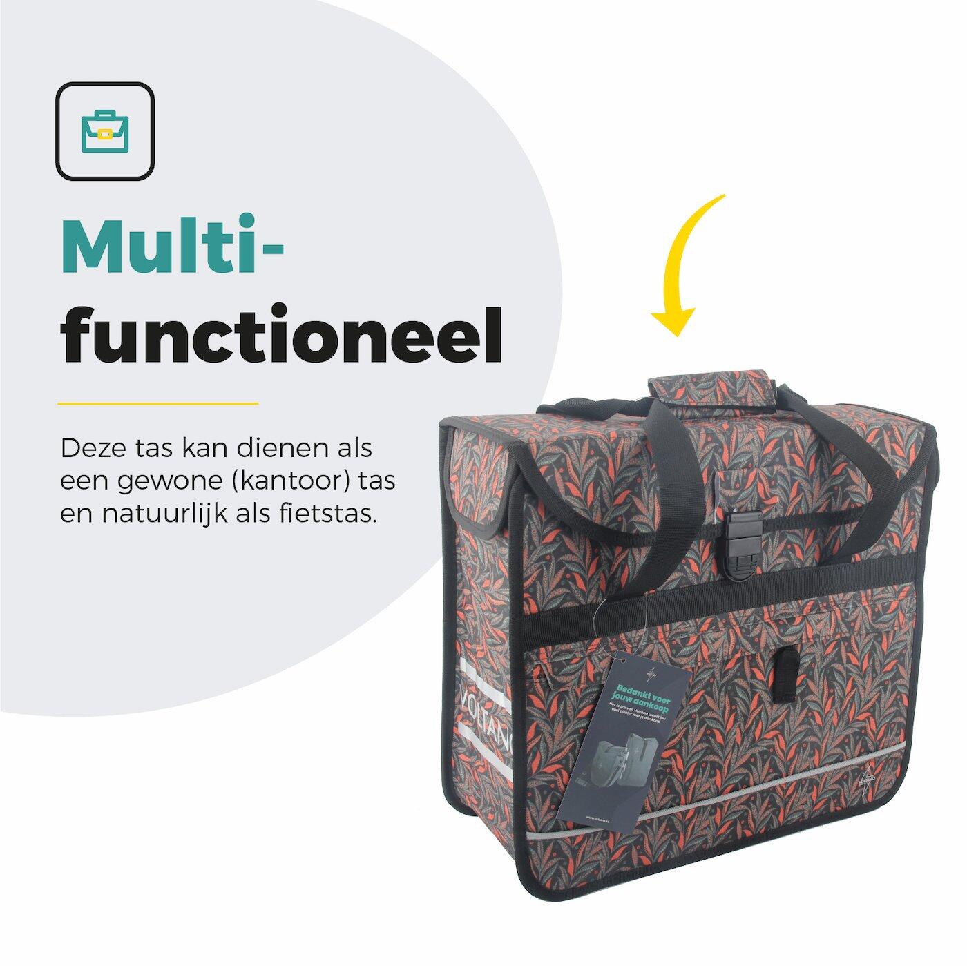 Voltano Voorgevormde Enkele Fietstas / Pakaftas - Crimson Leaf - 17L 7/7