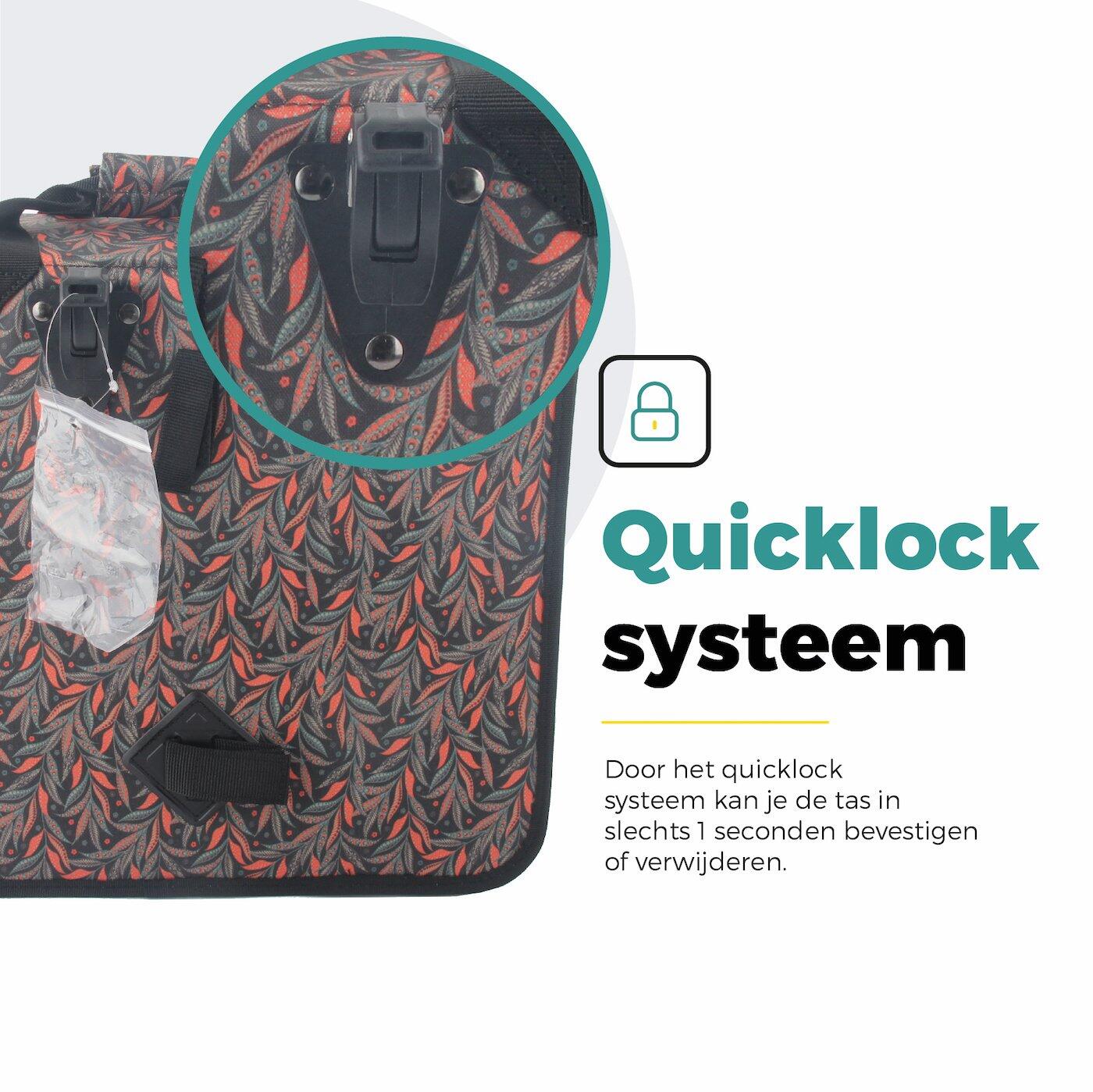 Voltano Voorgevormde Enkele Fietstas / Pakaftas - Crimson Leaf - 17L 5/7