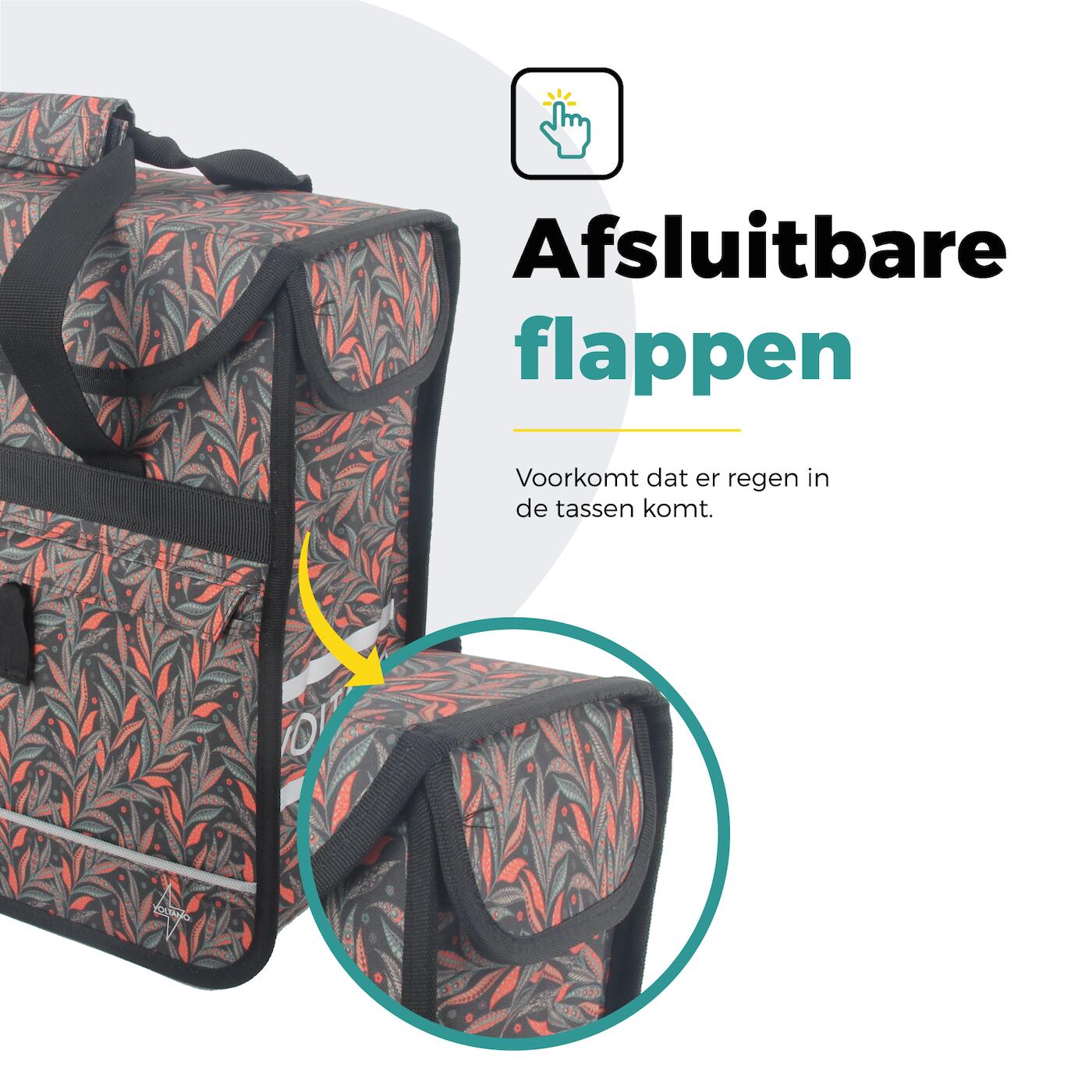 Voltano Voorgevormde Enkele Fietstas / Pakaftas - Crimson Leaf - 17L 4/7