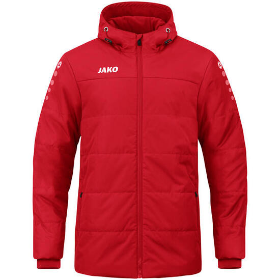 Veste matelassée Jako avec capuche rouge