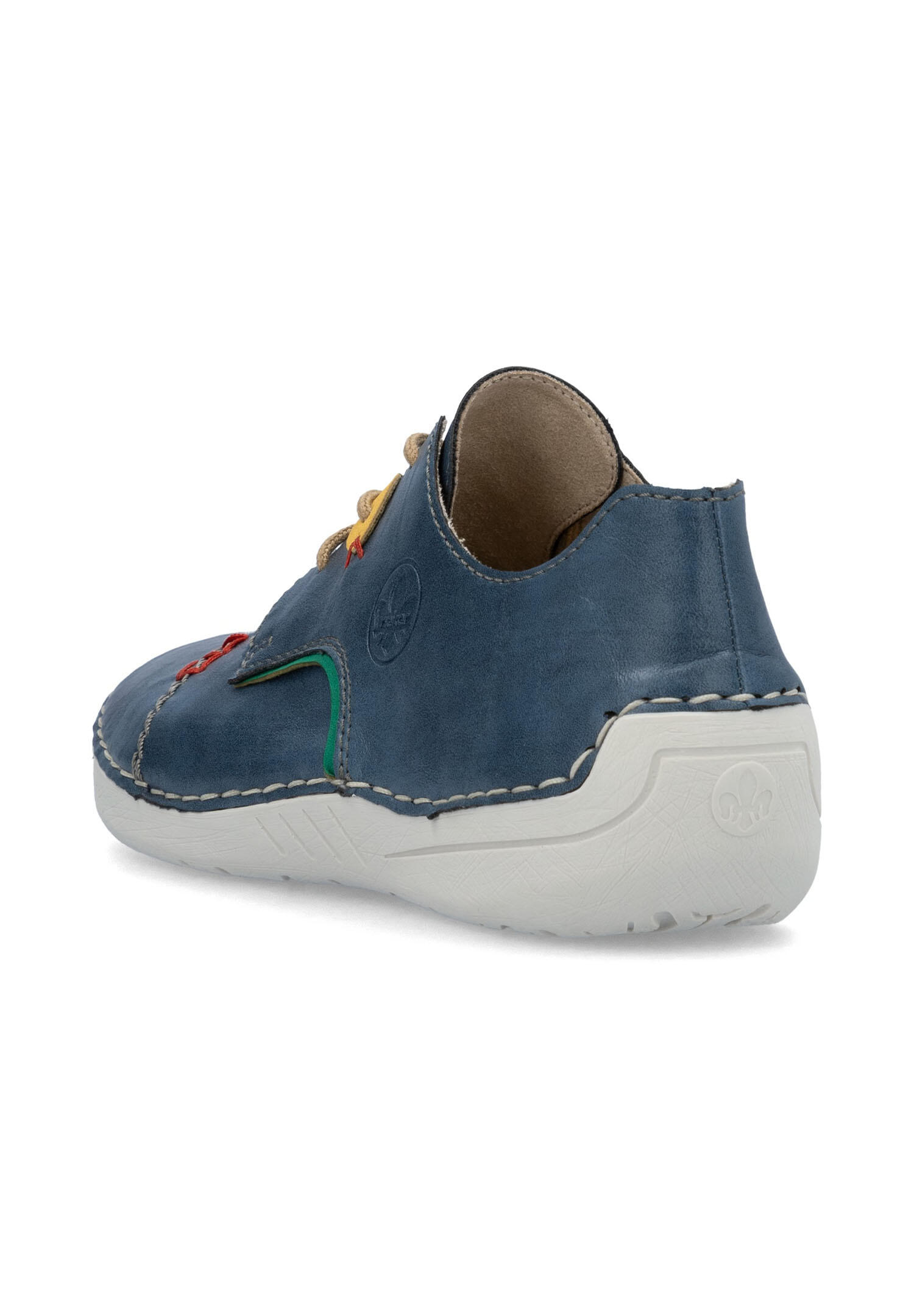 Rieker Damen Schnürschuhe Halbschuhe Businessschuhe Leder Schuhe 52528-14 Blau 4/6