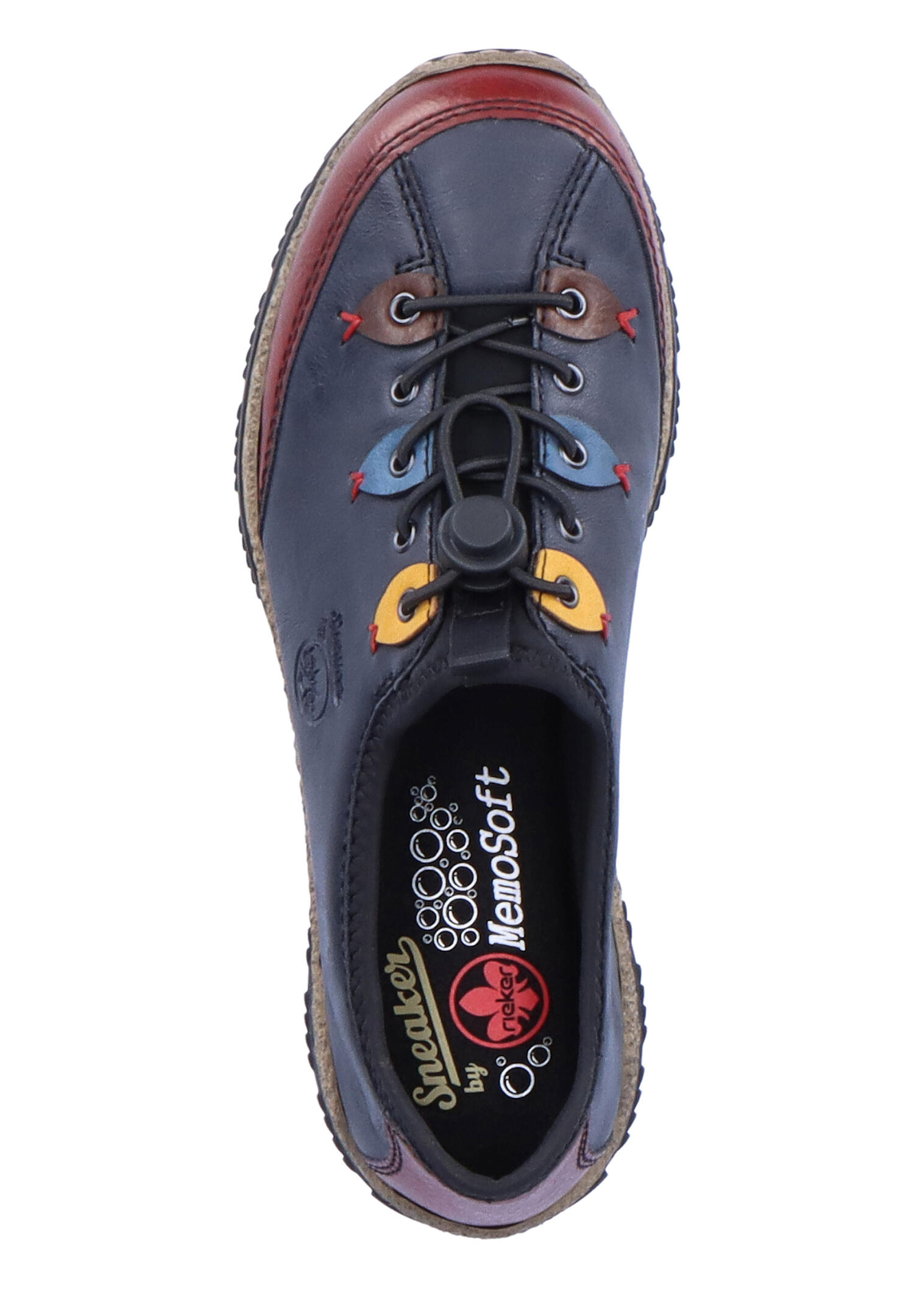 Rieker Damen Halbschuh Slipper Schuhe N3271-35 Blau Kombi 7/7