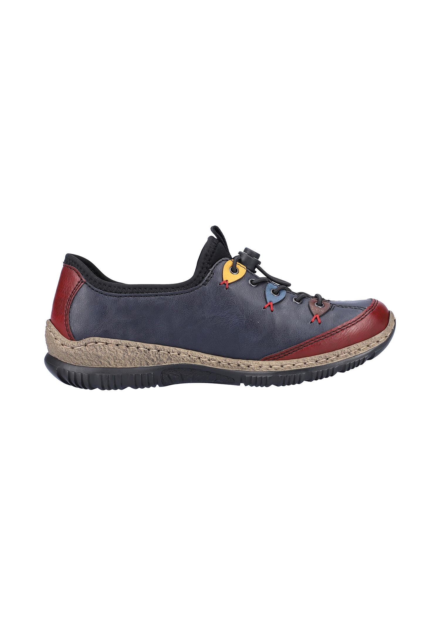 Rieker Damen Halbschuh Slipper Schuhe N3271-35 Blau Kombi 4/7