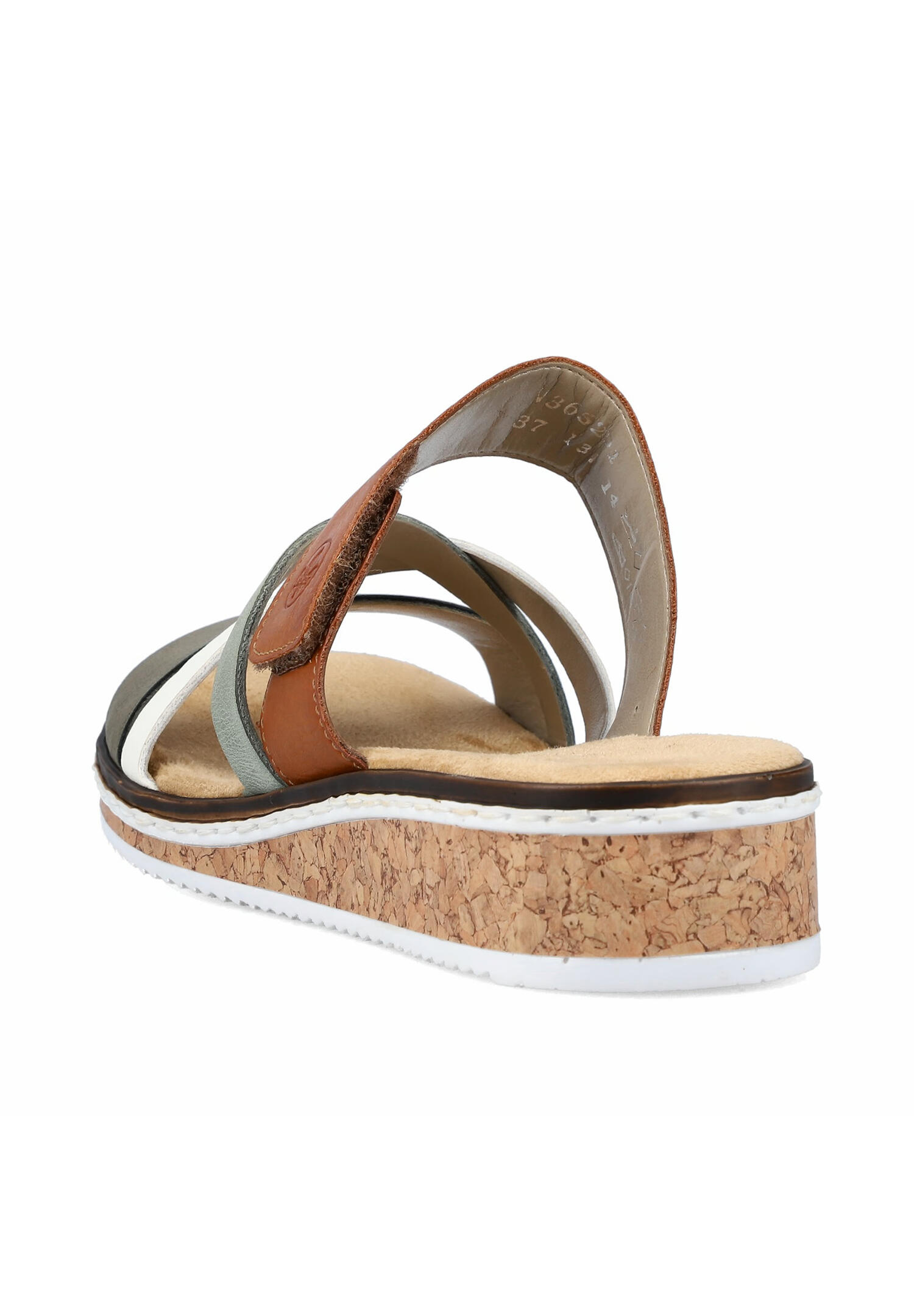 Rieker Damen Pantoletten Slipper V3652-91 Grün 3/4