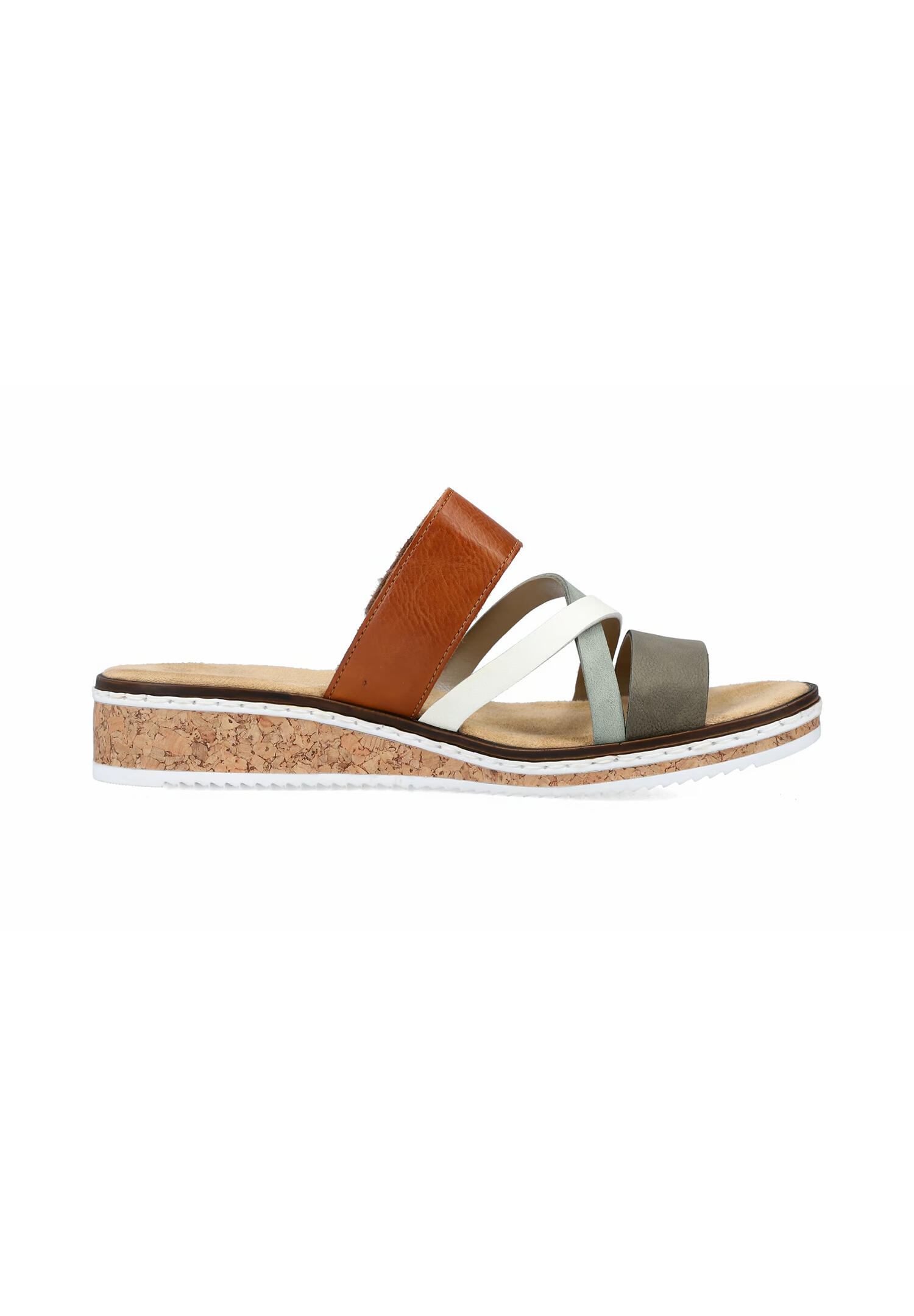 Rieker Damen Pantoletten Slipper V3652-91 Grün 2/4