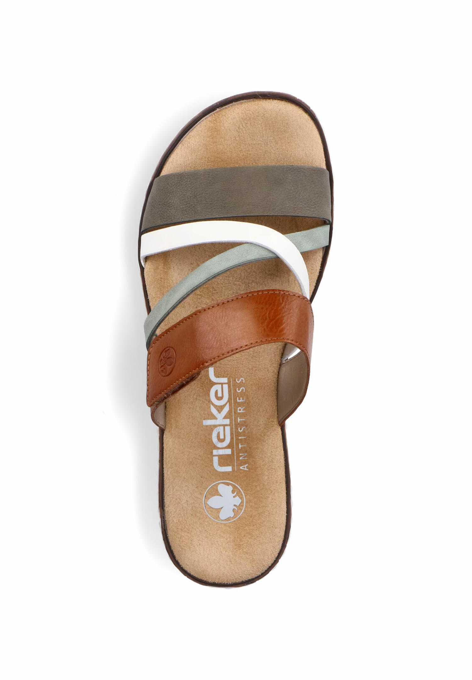 Rieker Damen Pantoletten Slipper V3652-91 Grün 4/4