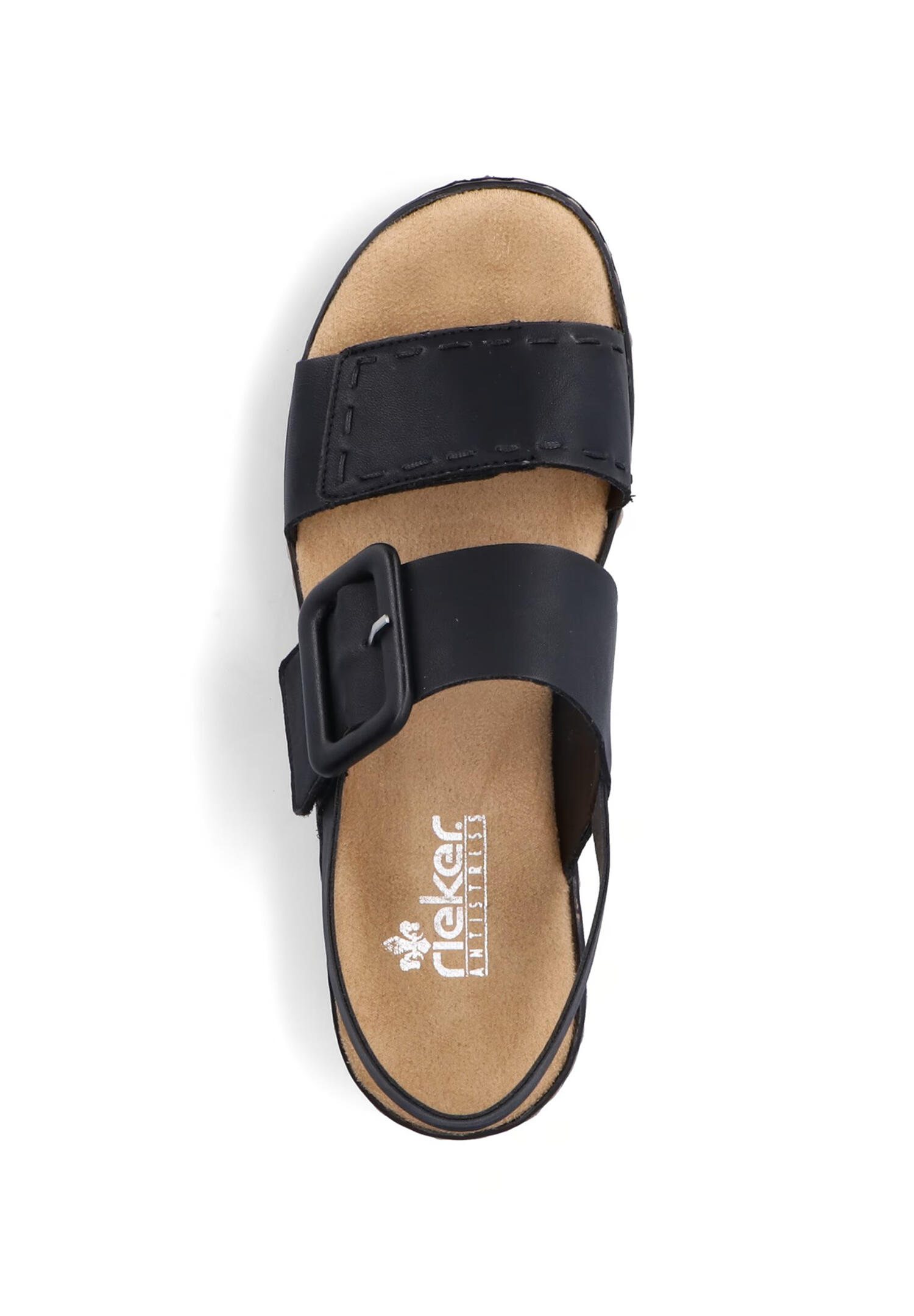 Rieker Damen Keilsandaletten Sandalen 62950-00 tiefschwarz 4/4
