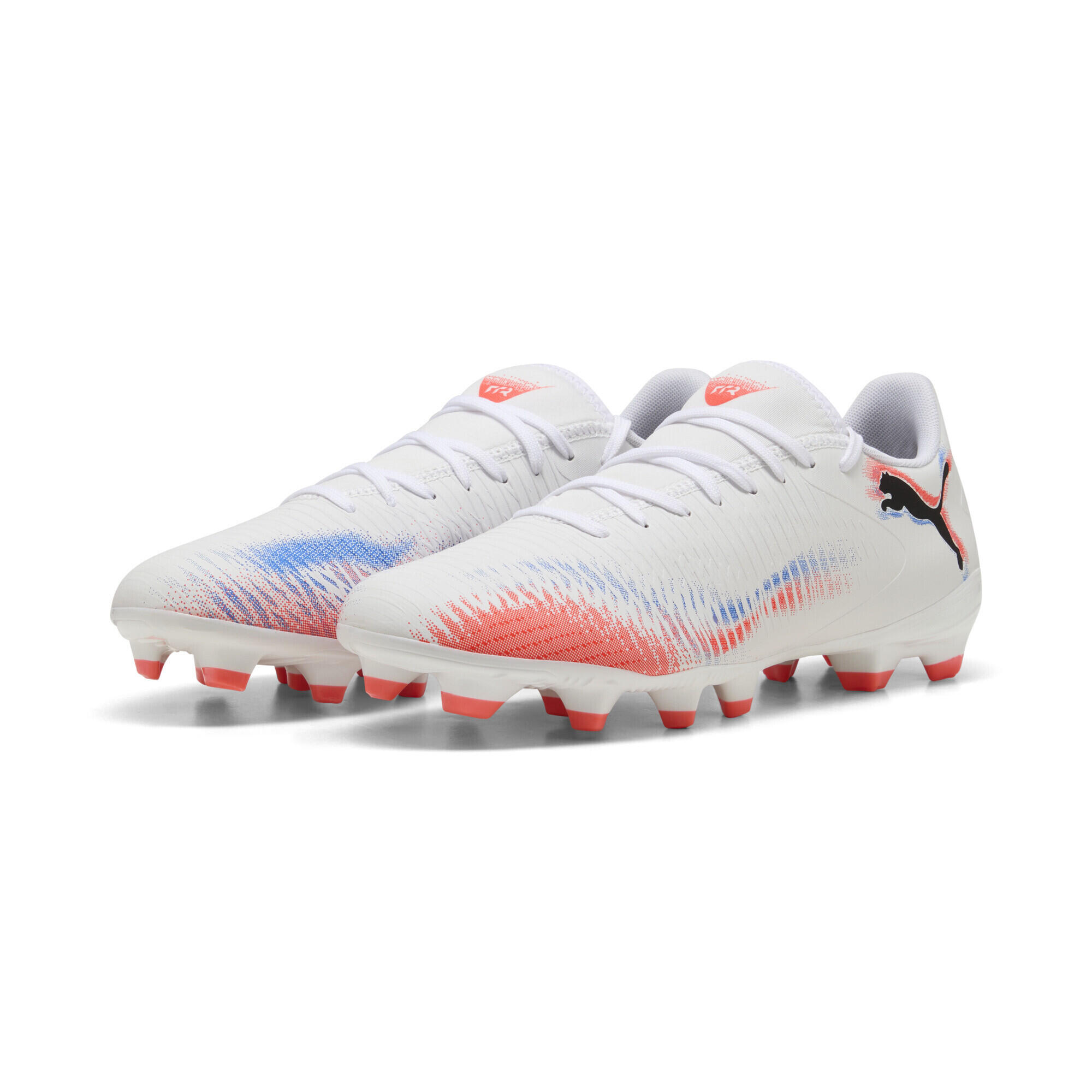 Buty piłkarskie unisex FUTURE 8 PLAY FG/AG PUMA White Black Glowing Red