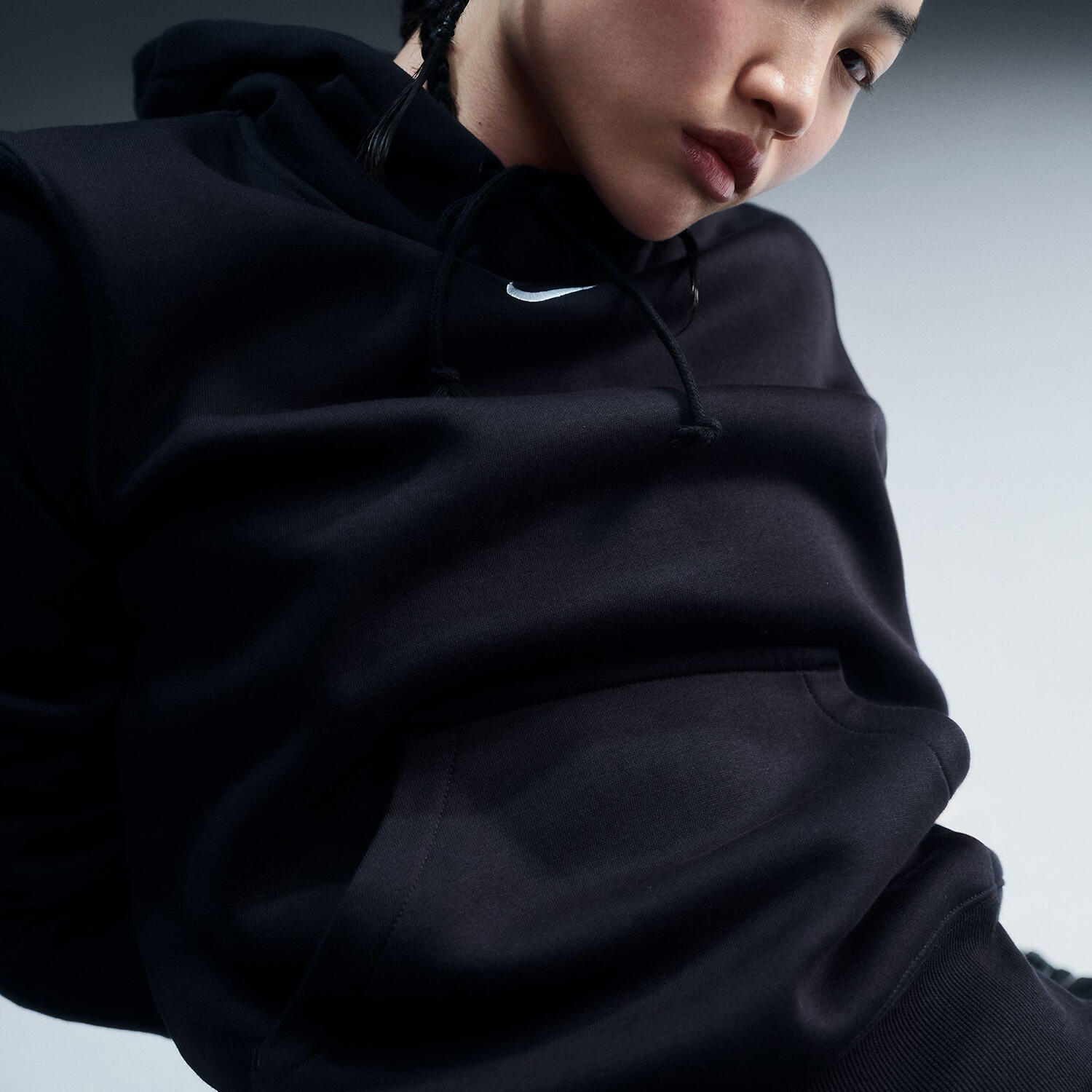 Felpa donna nike sportswear phoenix fleece - nero 5/6