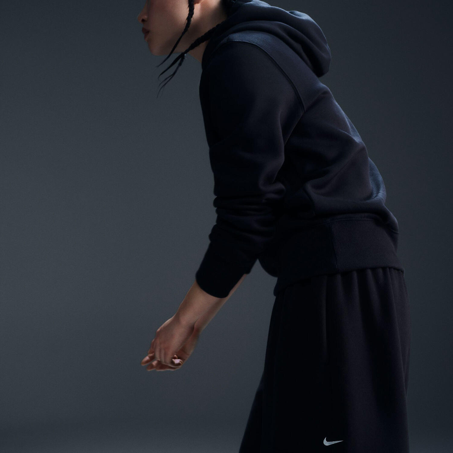 Felpa donna nike sportswear phoenix fleece - nero 4/6