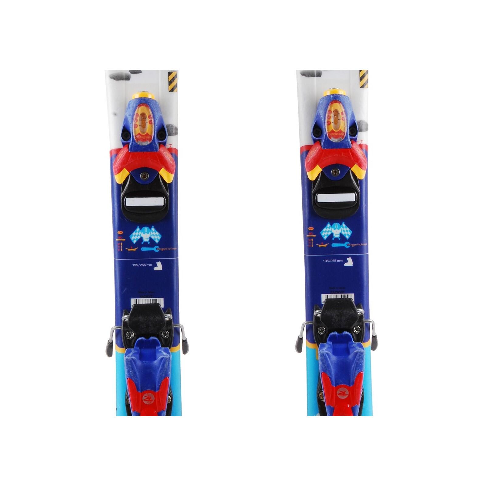 RECONDITIONNE - Ski Junior Rossignol Robot Cars + Fixations 3/4