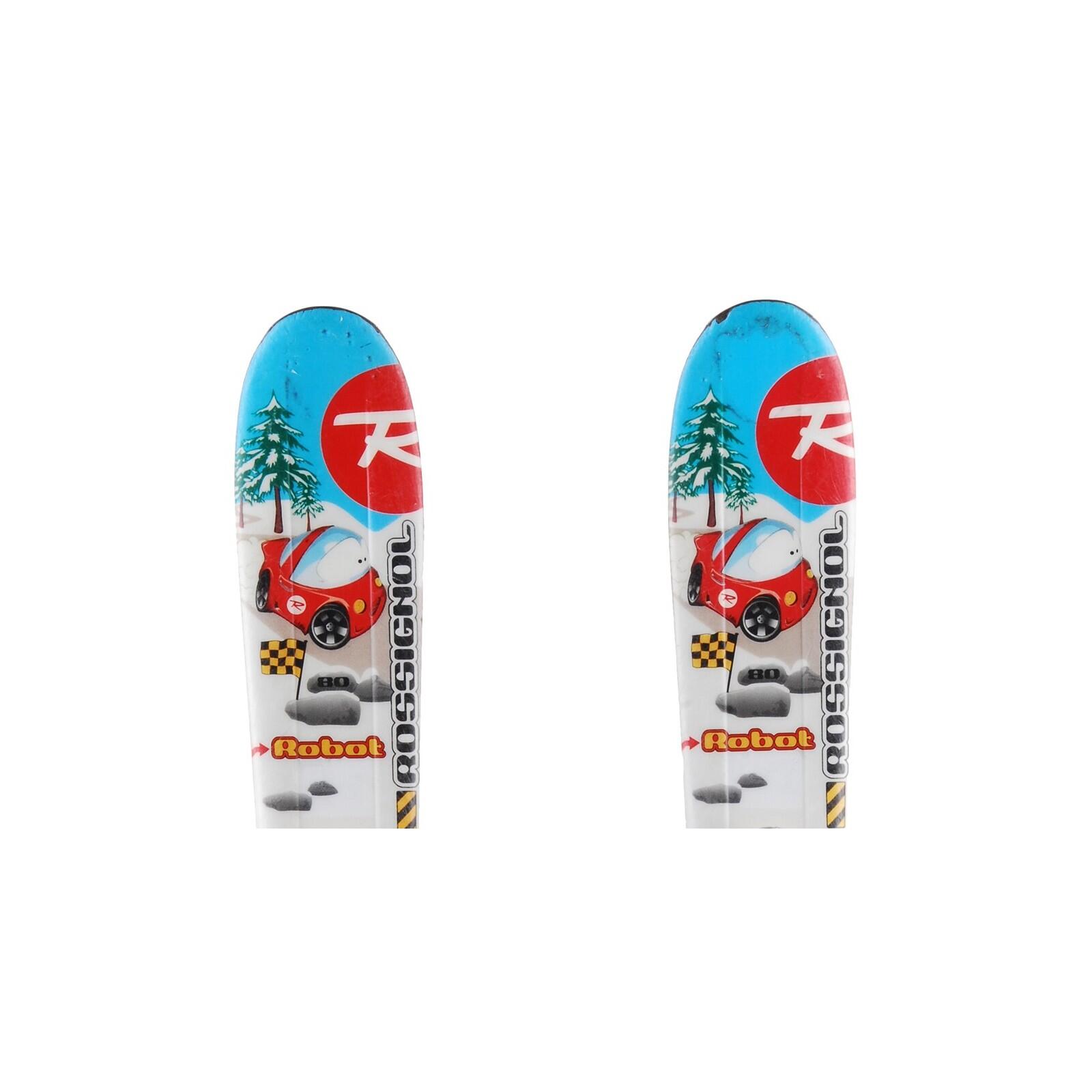 RECONDITIONNE - Ski Junior Rossignol Robot Cars + Fixations 2/4