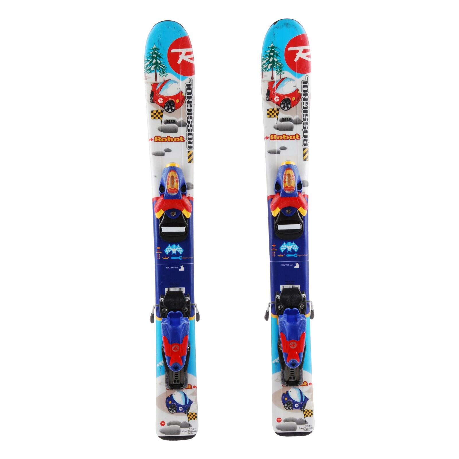 RECONDITIONNE - Ski Junior Rossignol Robot Cars + Fixations 1/4