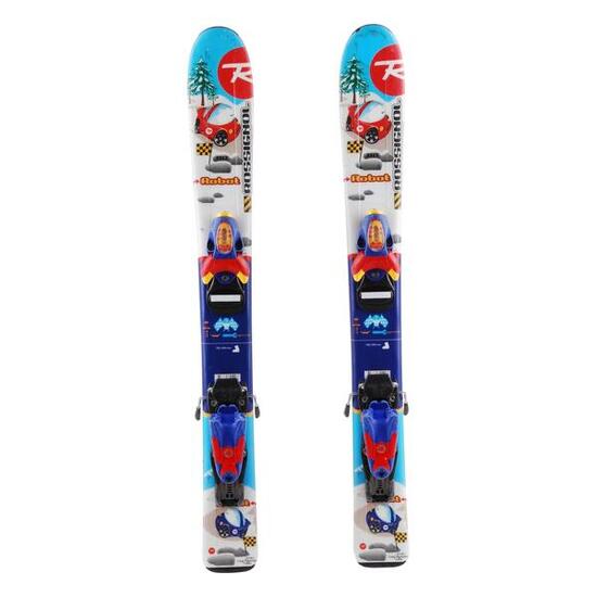 TWEEDEHANDS - Rossignol Robot Cars Junior Gebruikte Ski + Bindingen