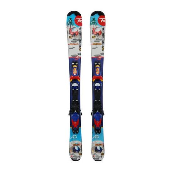 TWEEDEHANDS - Rossignol Robot Cars Junior Gebruikte Ski + Bindingen