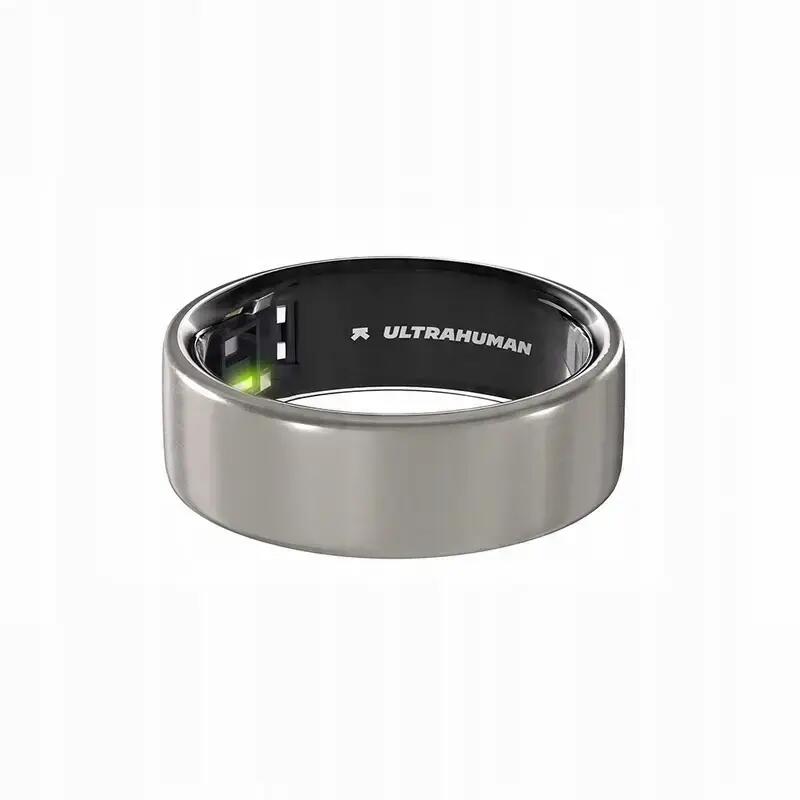 Ring AIR – Smart Ring Fitness Tracker (Raw Titanium, 10)
