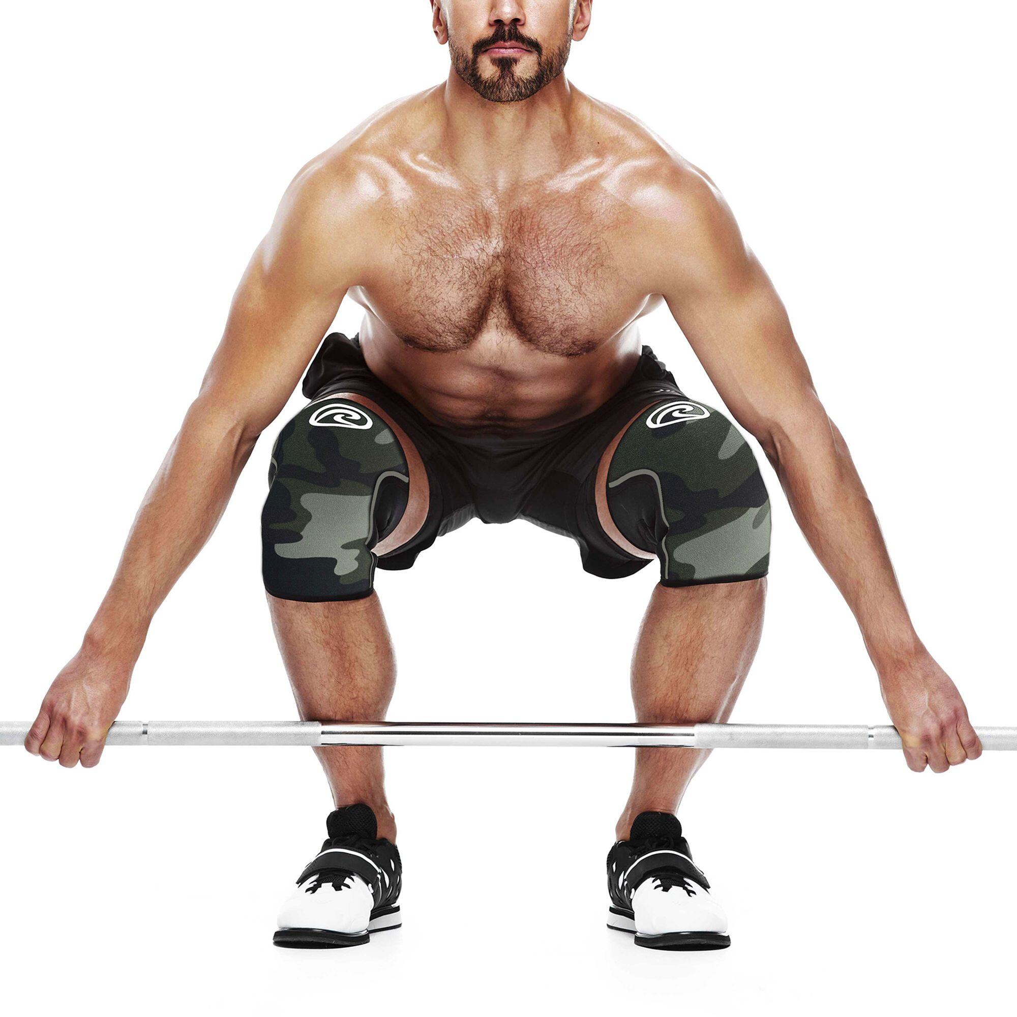 Rehband RX Genouillère Power Max 7 mm | Bandage genou haltérophilie 3/4