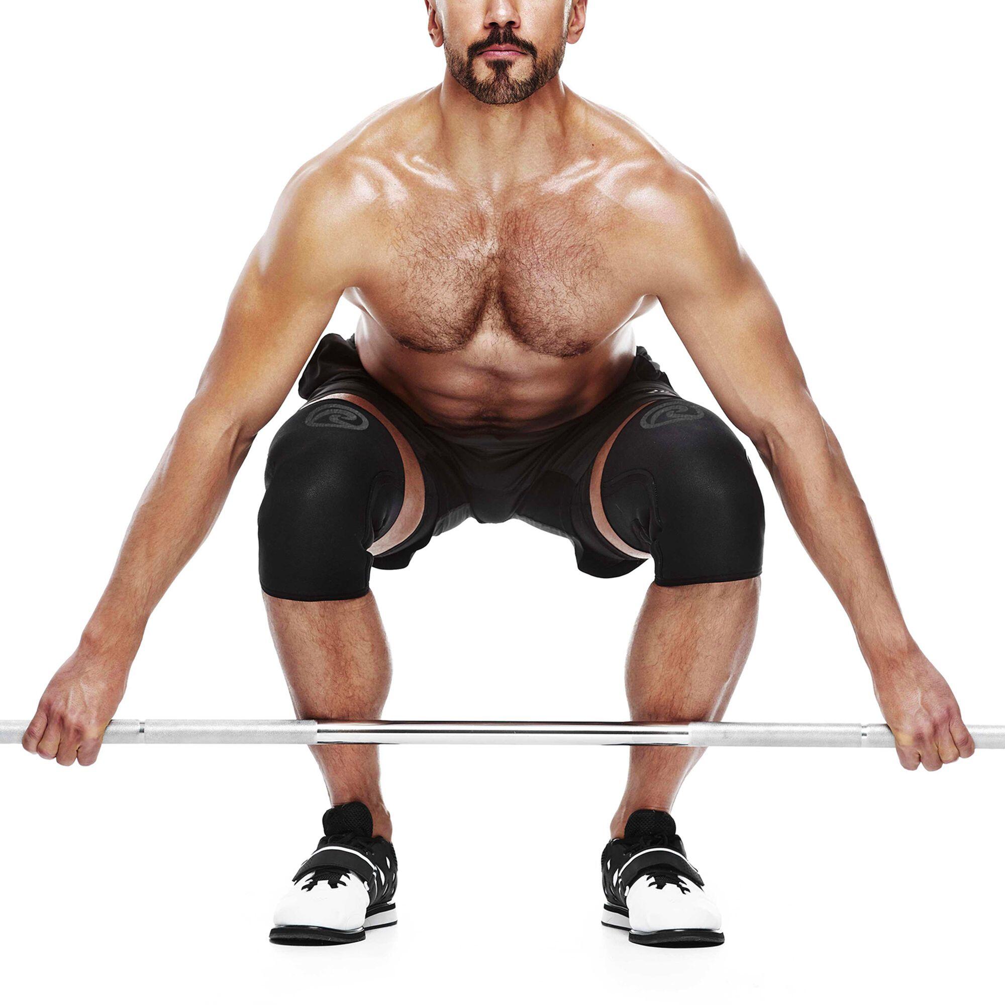 Rehband RX Genouillère Power Max 7 mm | Bandage genou haltérophilie 3/4