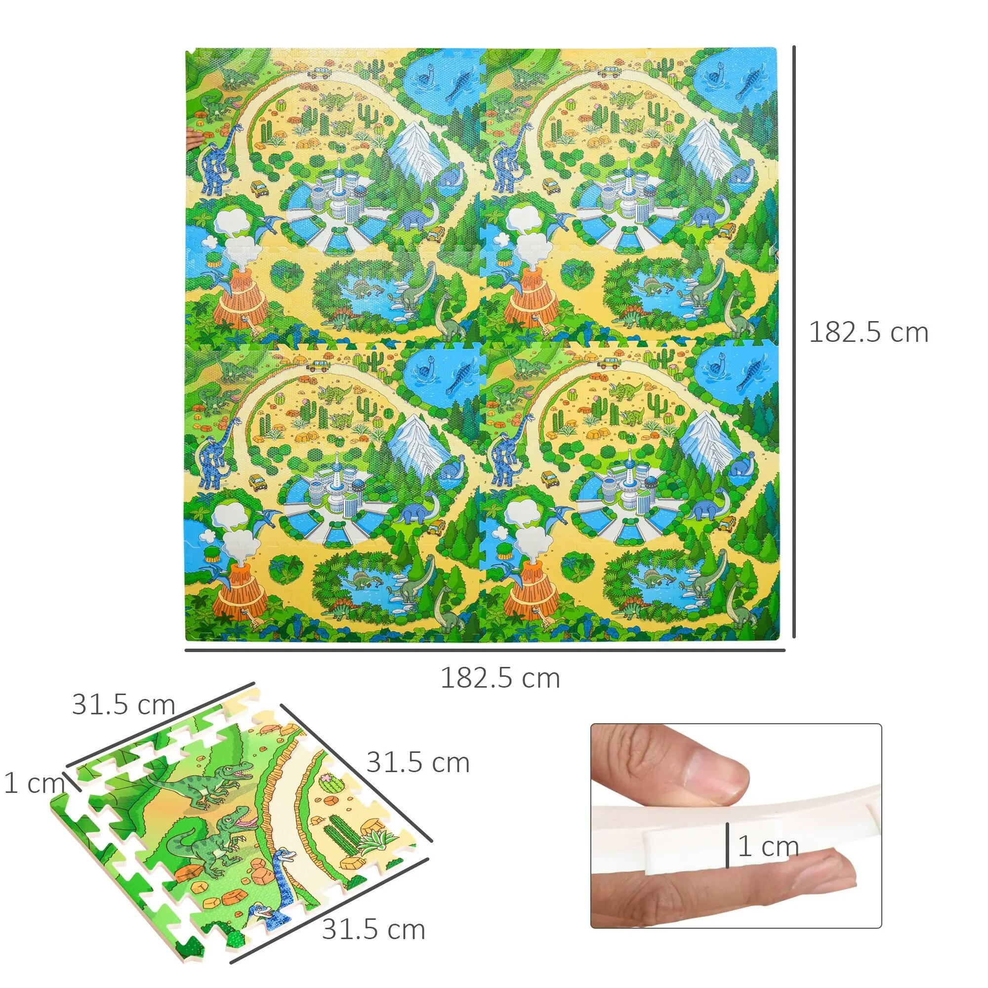 HomCom covor puzzle 36 bucati, pentru 3.24㎡, material EVA 3/5